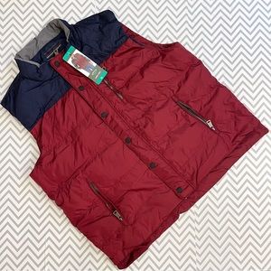 ORVIS Down Vest Men’s X Large XL Blue Red